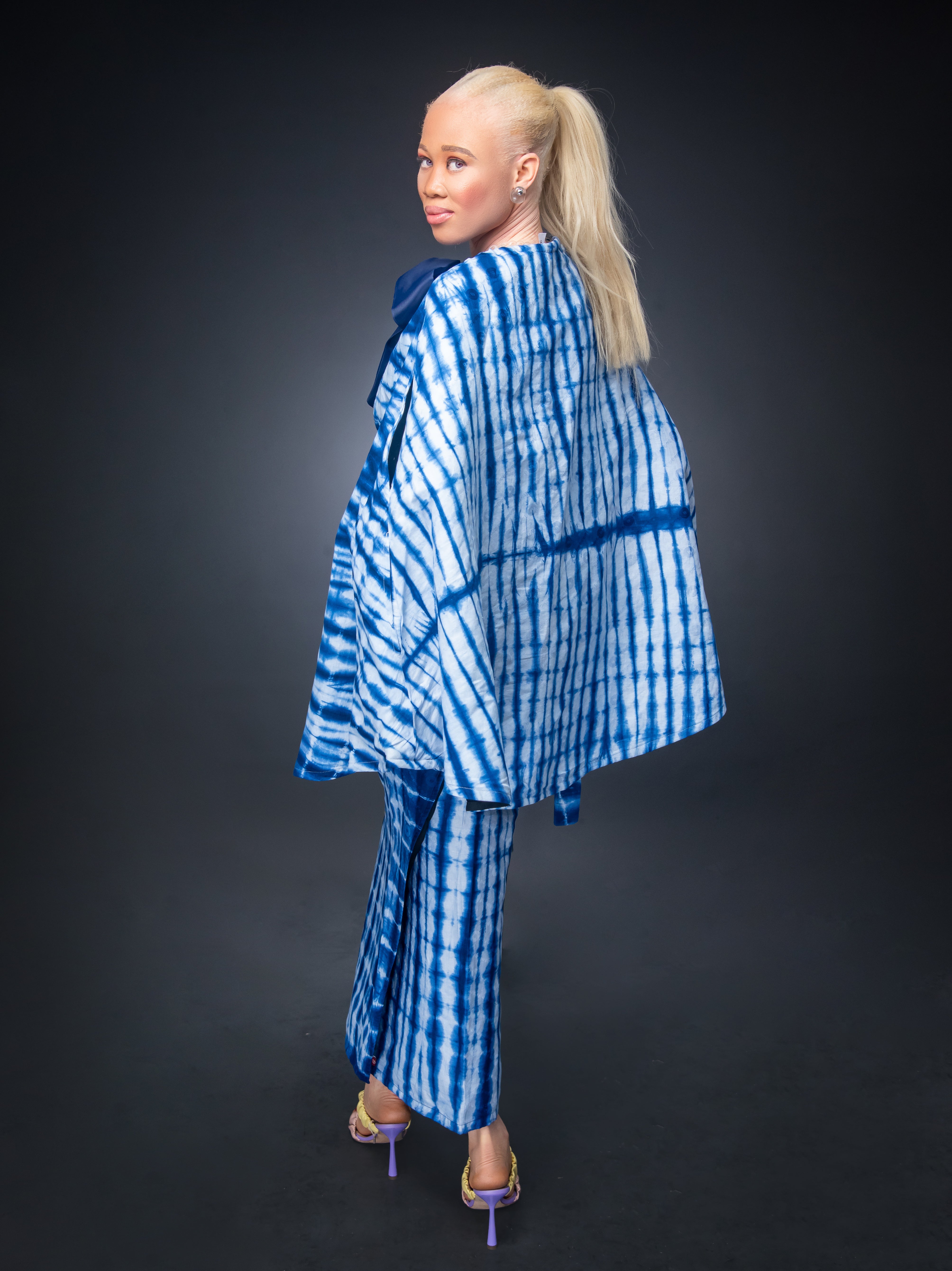 Adire Wrapped Skirt Set Long