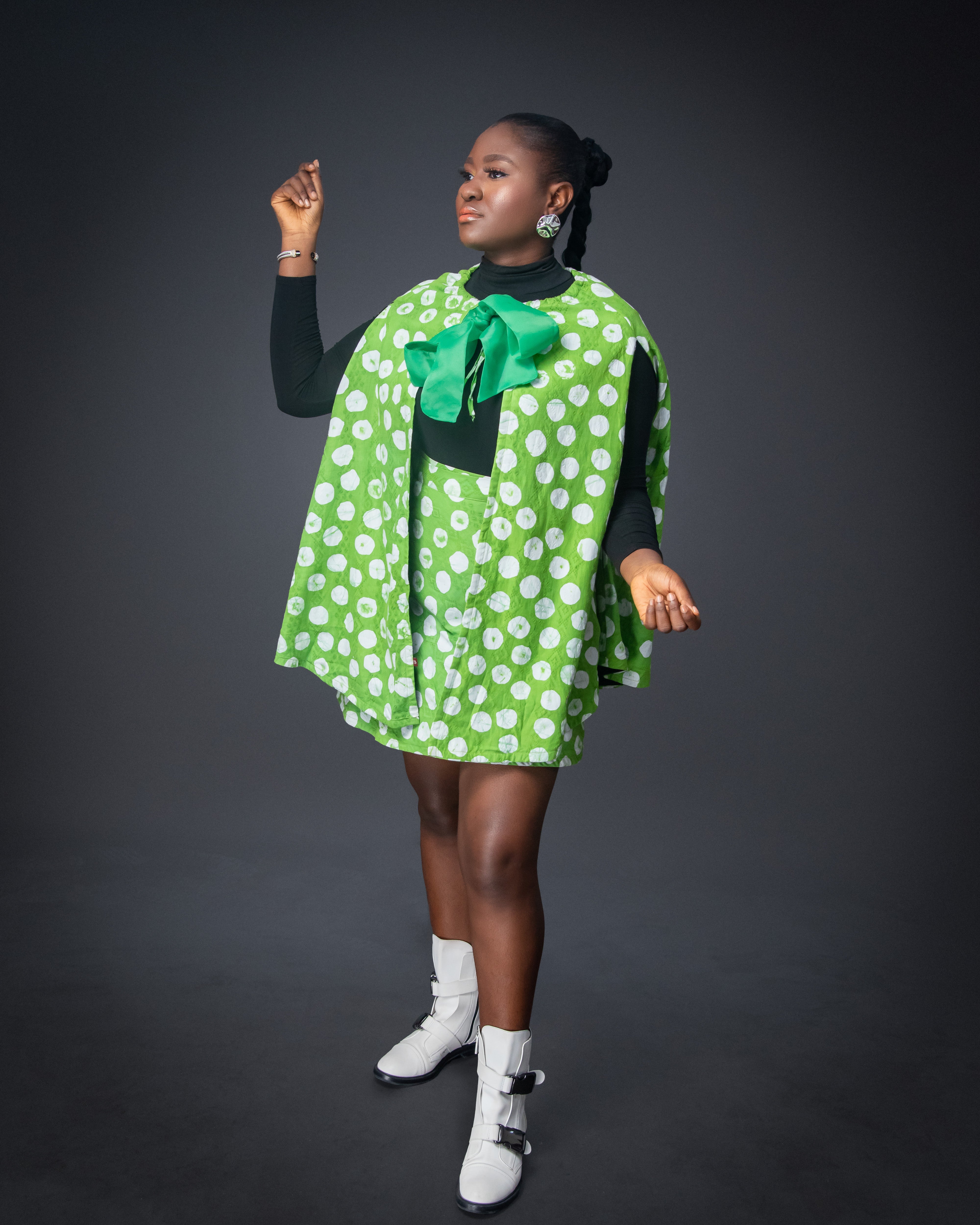 Green Adire Set Short