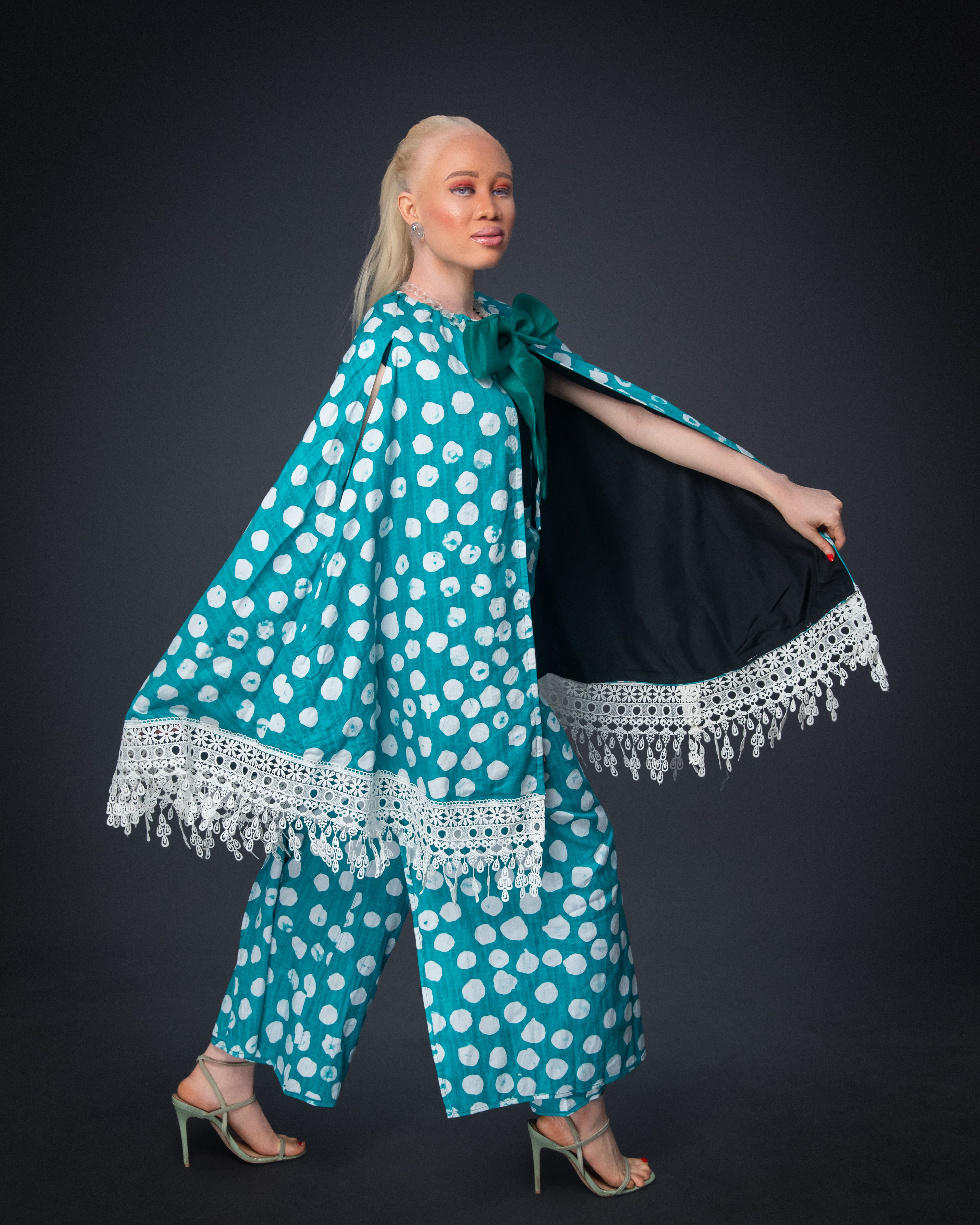Teal Adire Set Trouser