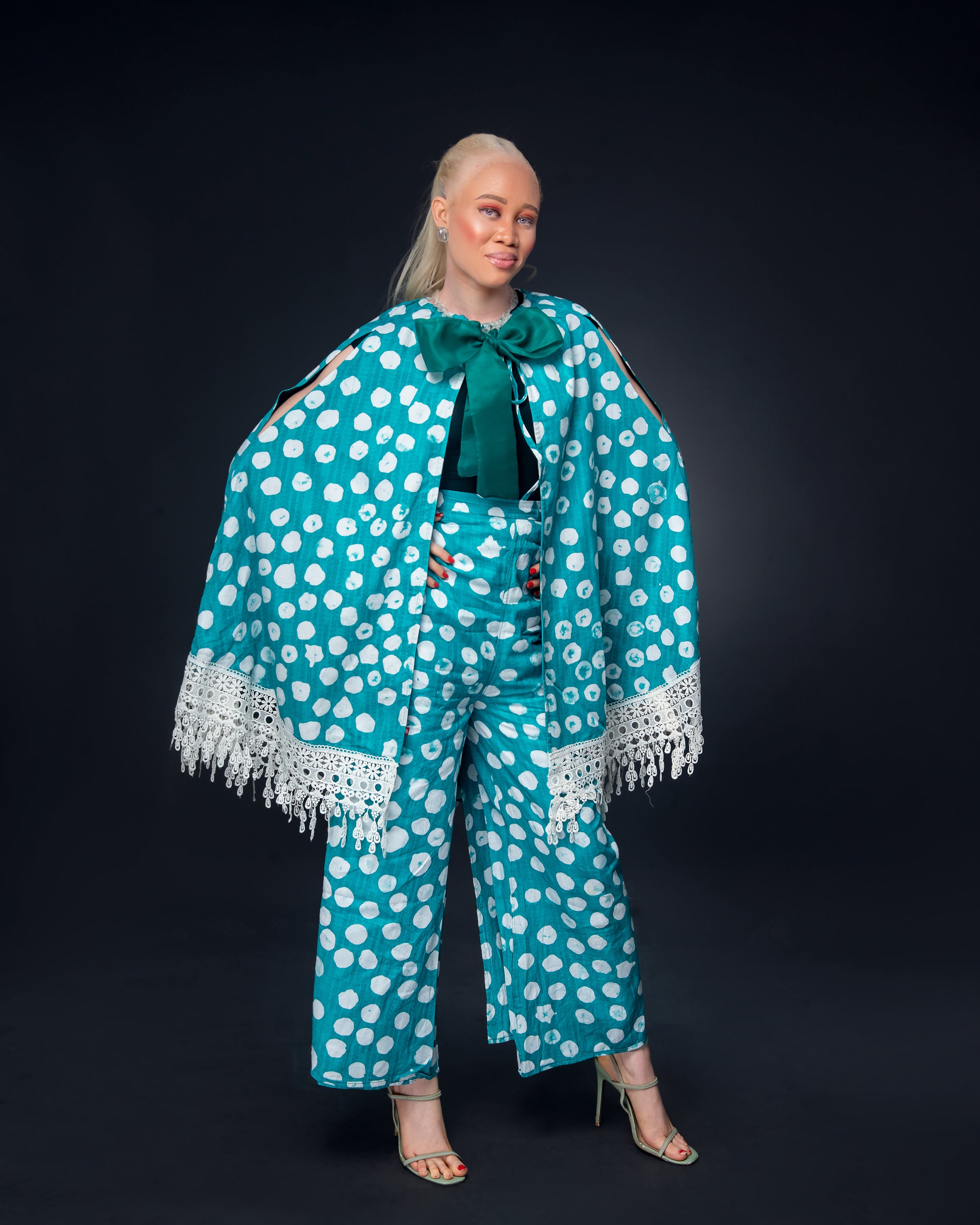 Teal Adire Set Trouser