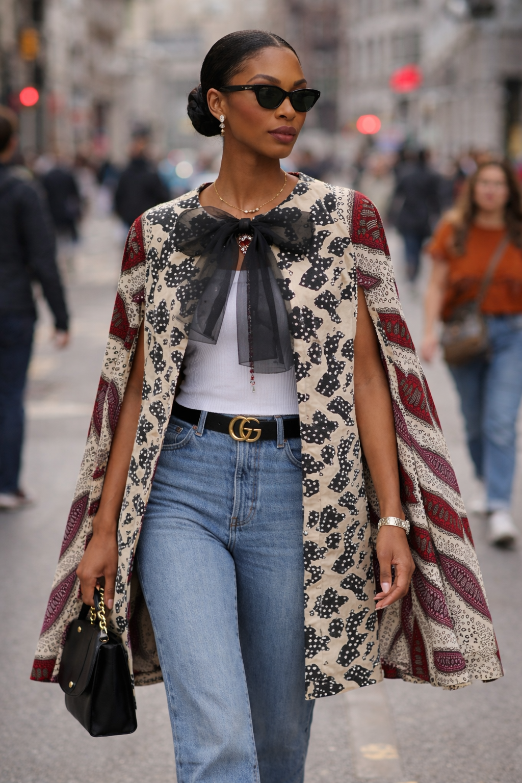 Red and Nude Ankara Monica