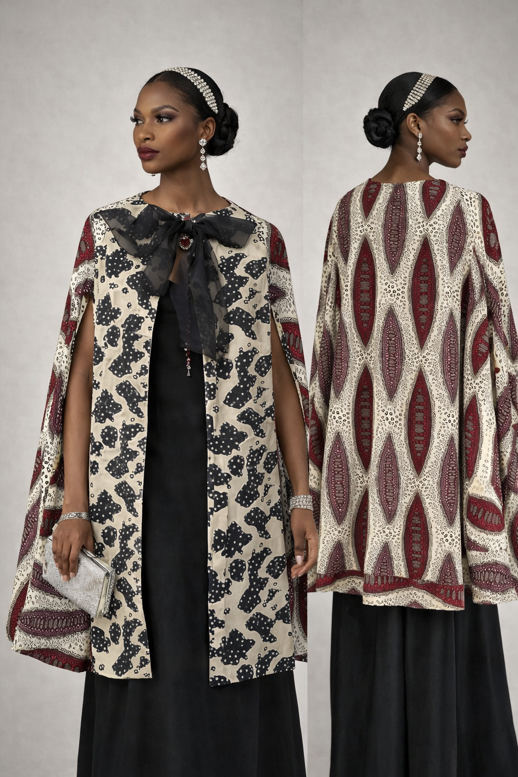 Red and Nude Ankara Monica