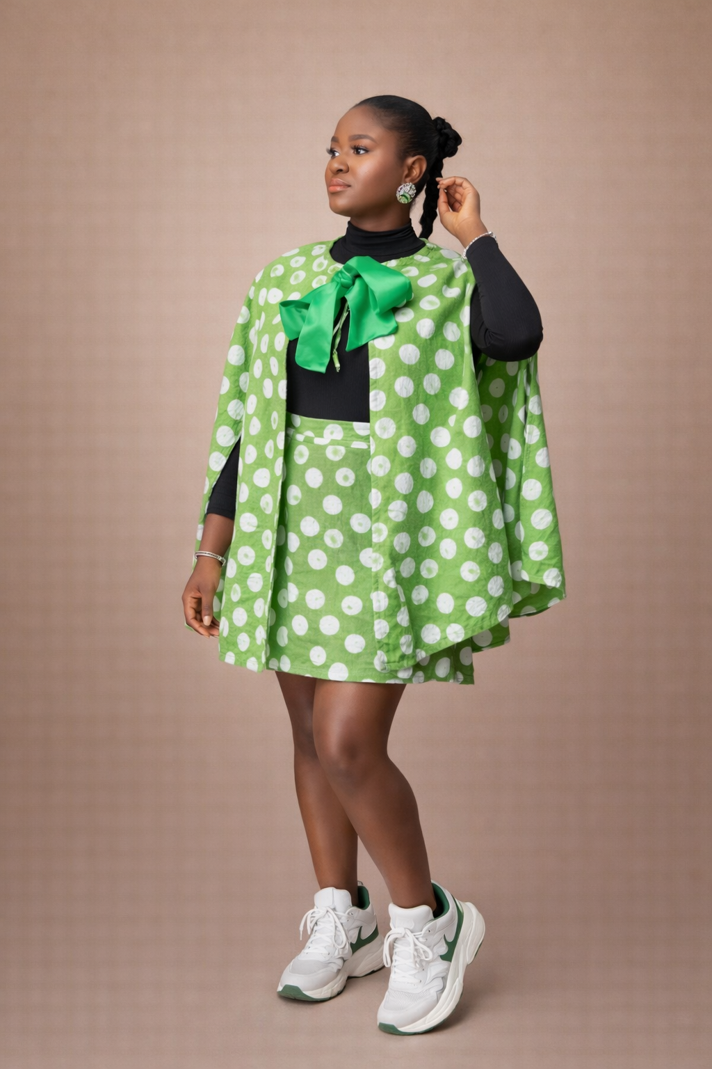 Green Adire Set Short