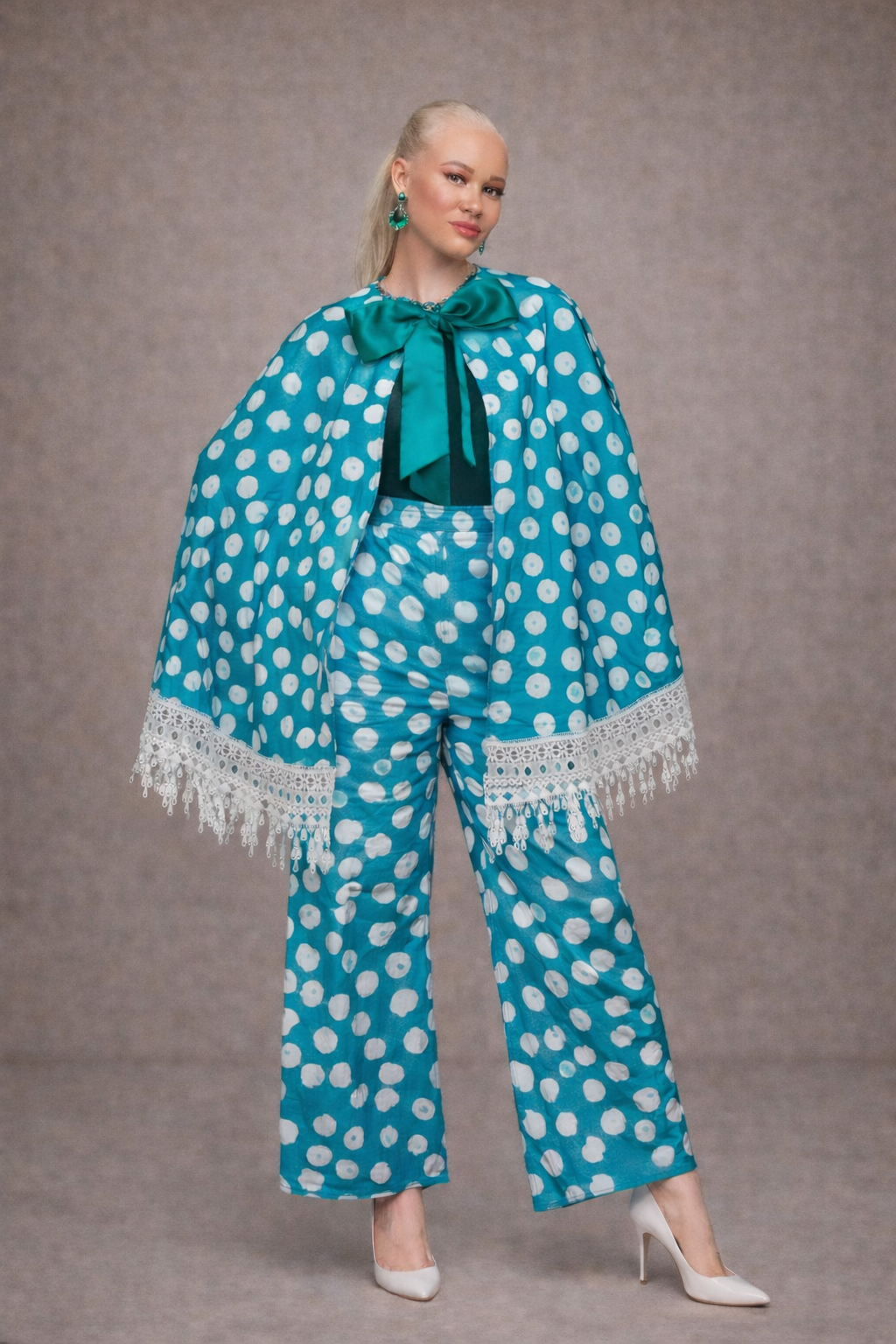 Teal Adire Set Trouser