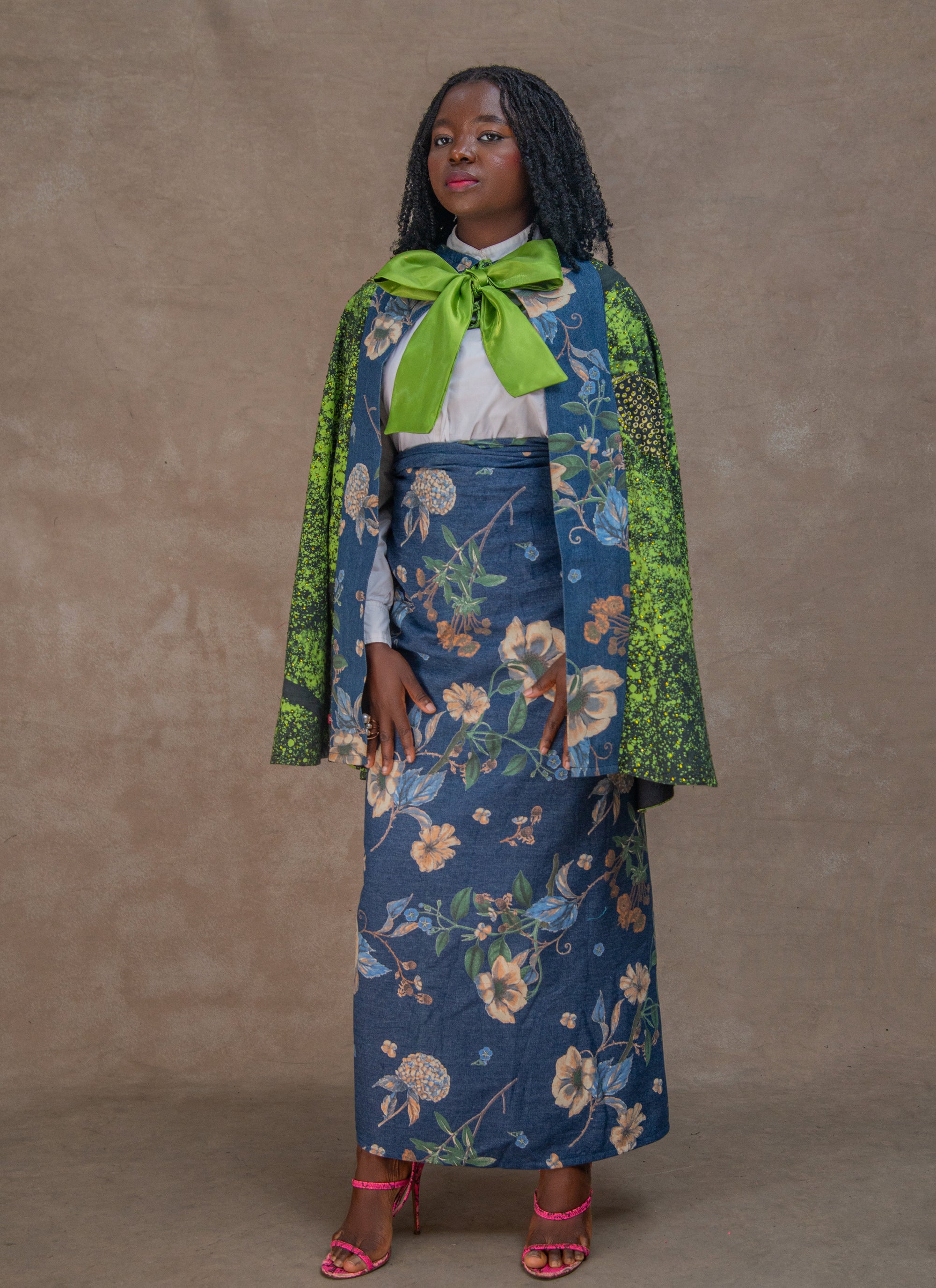 Denim Adire Set