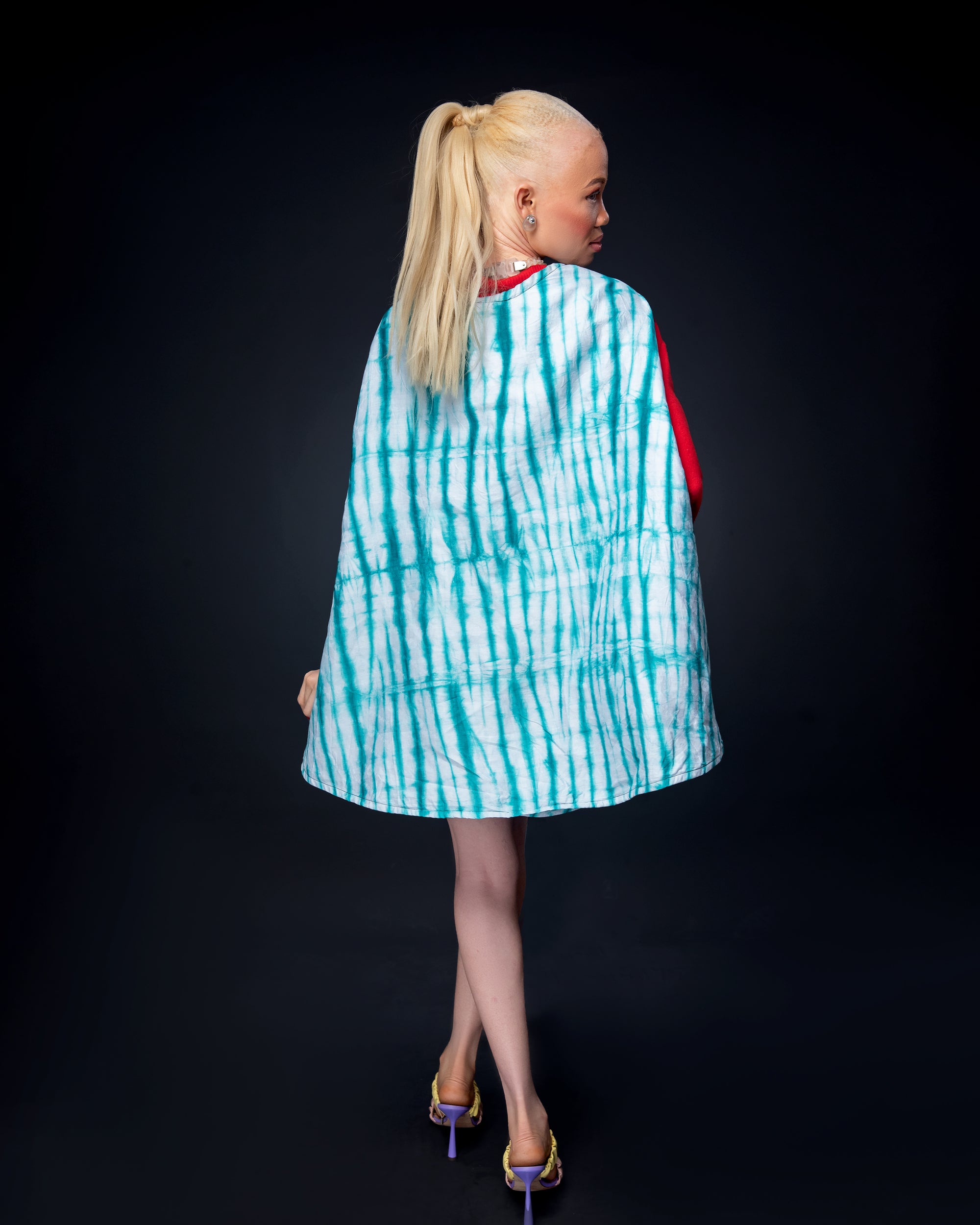 Green Adire Set Skirt Short (Broom Stick)