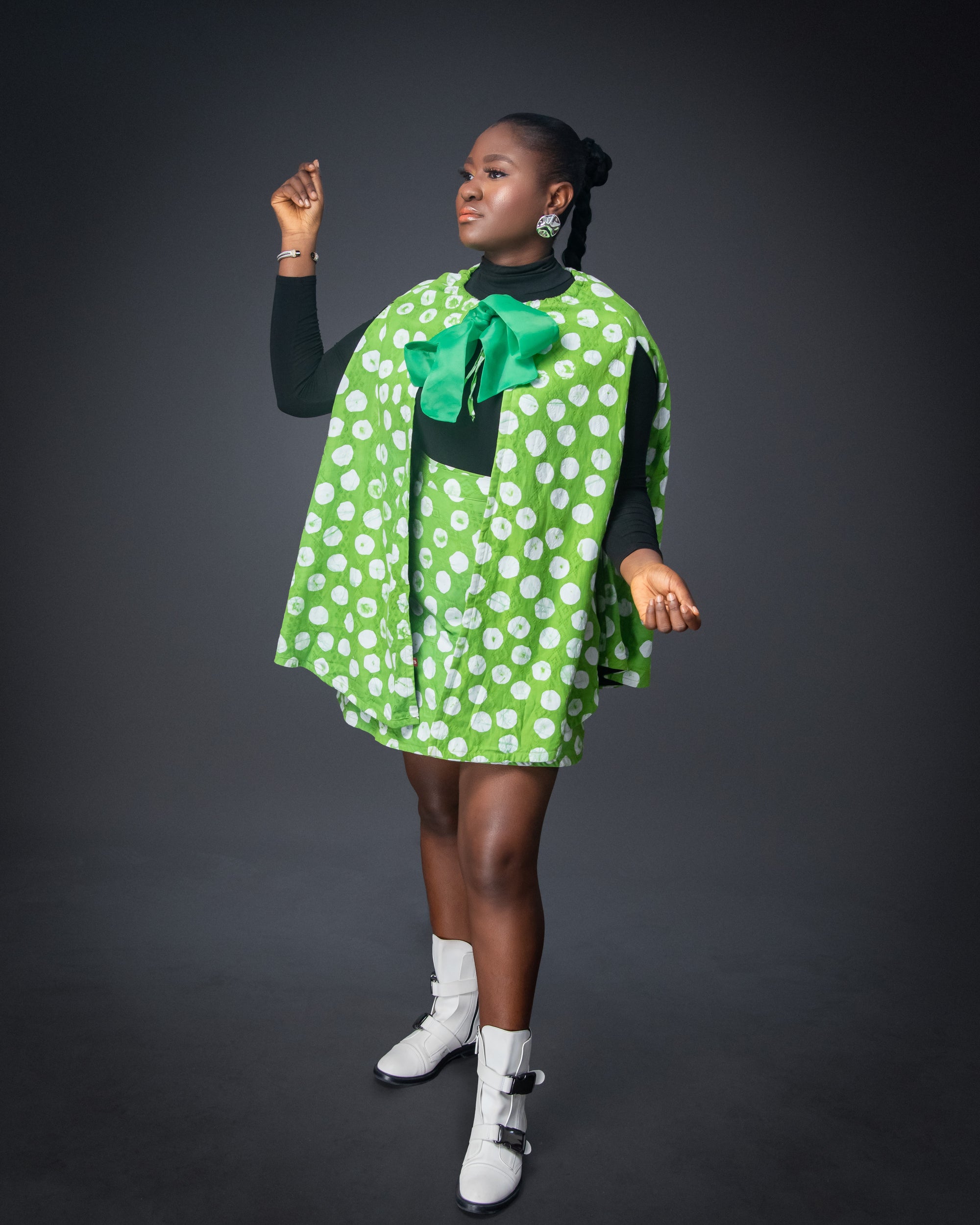 Green Adire Set Short